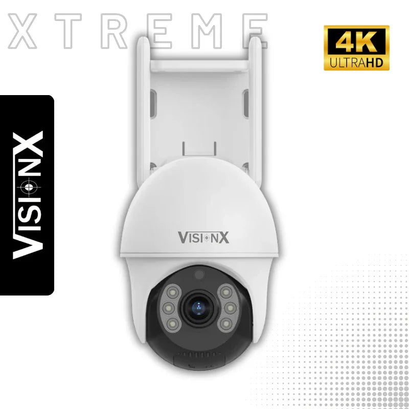 Cámara WiFi Exterior 8MP HDR 4K Audio Real App Encriptada Seguridad