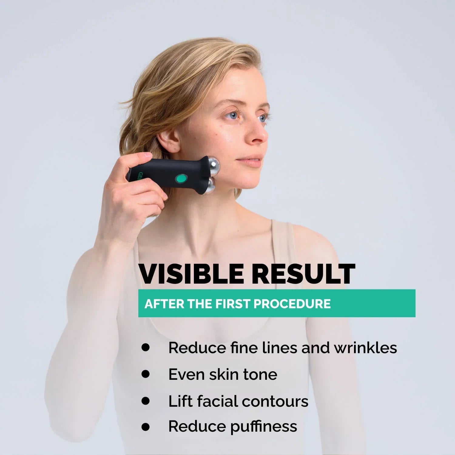 Masajeador Facial GESS Sfera Microcorriente Recargable con 4 Modos