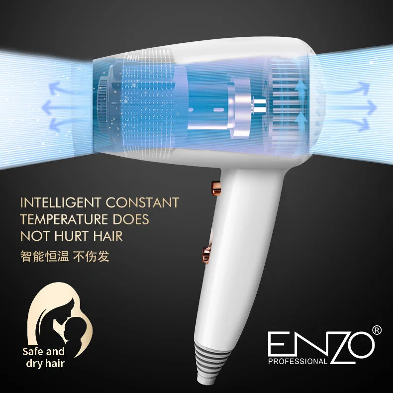 Secador de Pelo ENZO EN-6005 Montado con Enchufe EU