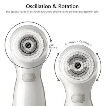 Cepillo de limpieza facial con oscilación y rotación, limpiador eléctrico de giro profundo