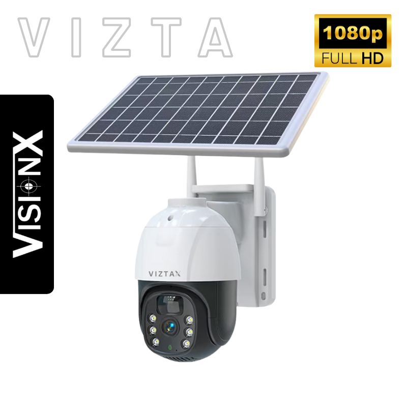 Cámara Solar WiFi Viztax Exterior FullHD 1080p Batería App EseeCloud