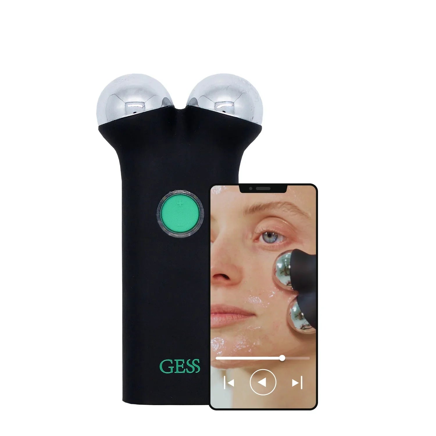 Masajeador Facial GESS Sfera Microcorriente Recargable con 4 Modos