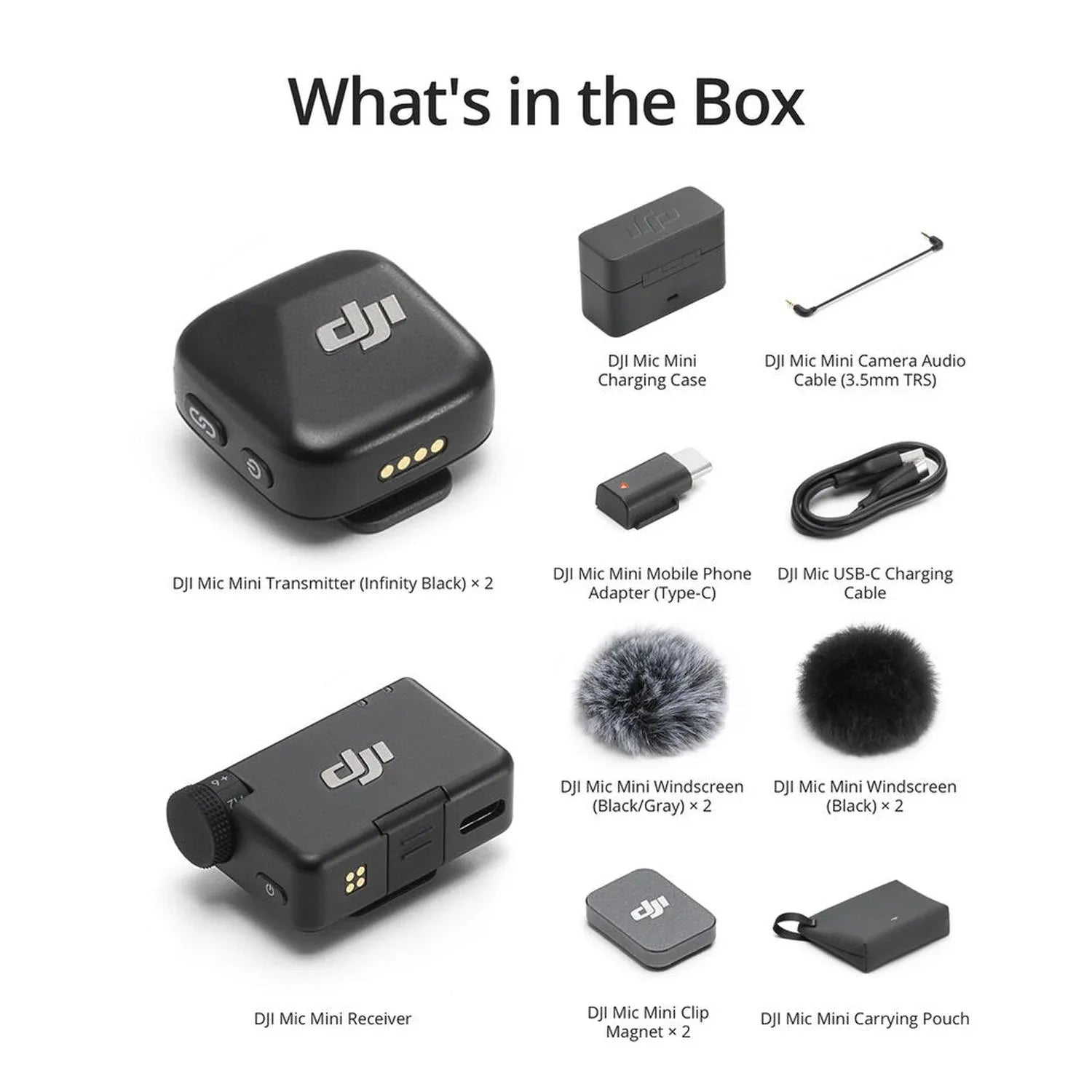 DJI Mic Mini Doble Micrófono Lavalier Inalámbrico Ultraligero 11.5h Batería