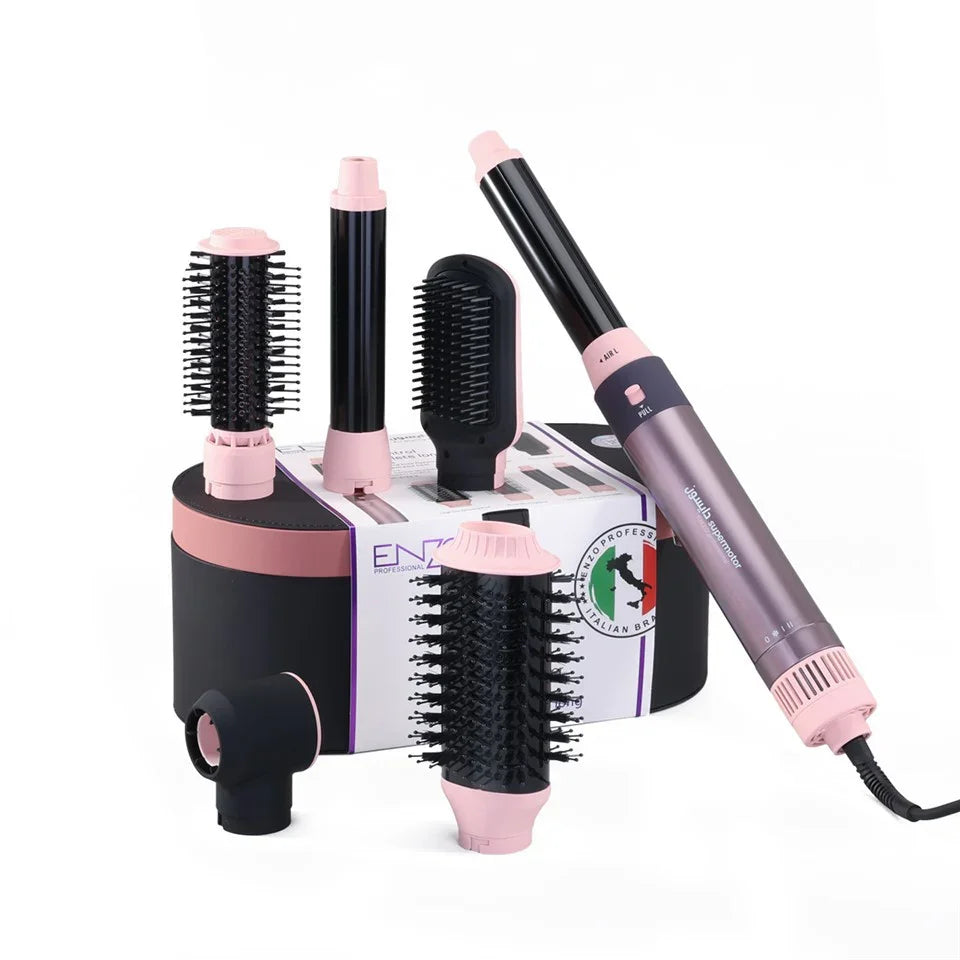 Kit Moldeador de Aire ENZO 6 en 1 Profesional Versátil para Ondas y Volumen