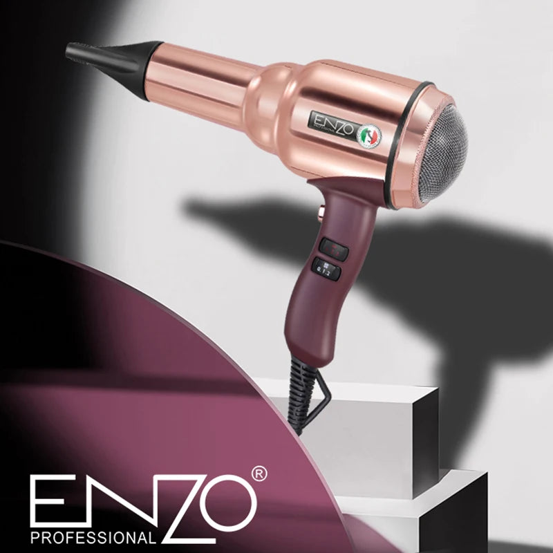 ENZO EN-8228 - Secador Profesional Motor AC 2000W Iónico Vista Lateral - Mall ZOFRI Iquique