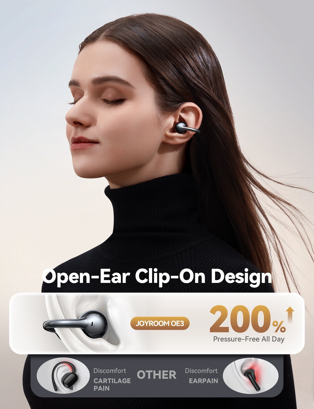 Joyroom JR-OE3 Audífonos Clip-On Inalámbricos de Alta Fidelidad