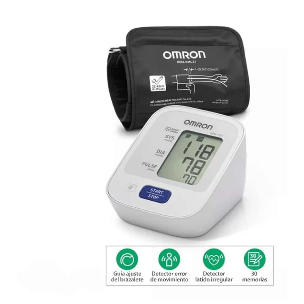 Omron HEM-7121J - Tensiómetro de Brazo Intellisense con Detección de Arritmia Vista Completa - Krishna Iquique