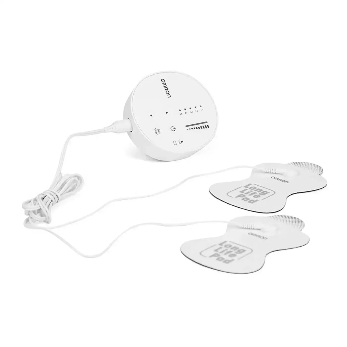 Omron HV-F013 Long Life Electroestimulador TENS 10 Niveles Electrodos 150 Usos Vista Lateral - Mall ZOFRI Iquique