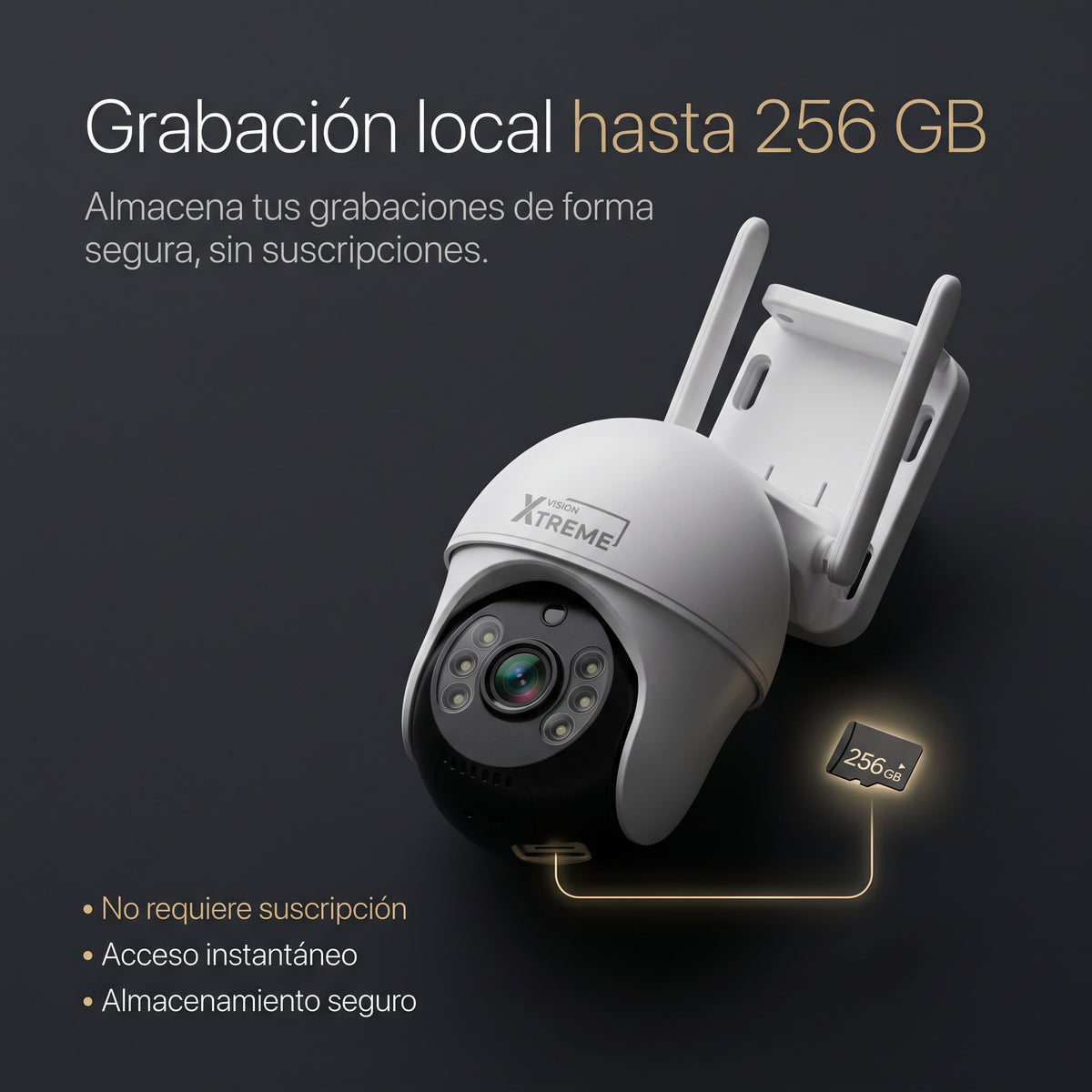 Vision Xtreme VX24 grabación en microSD hasta 256 GB
