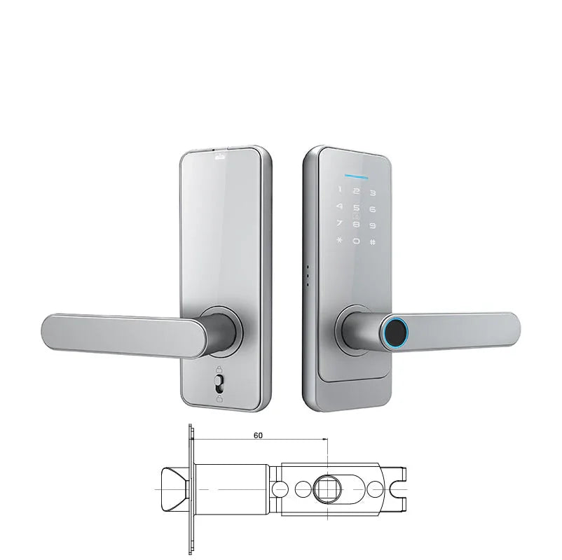 VisionX Cerradura Inteligente C89 Instalada Puerta Plateada - Mall ZOFRI