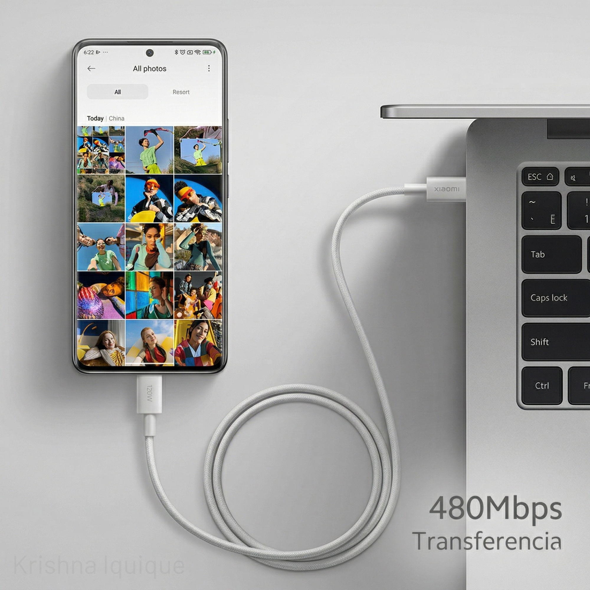 Xiaomi 6A Braided USB-C to USB-C Cable