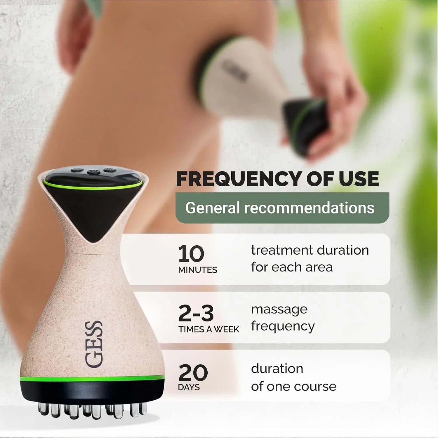 Masajador Corporal EMS GESS 9 Modos Intensidad Anticelulitis