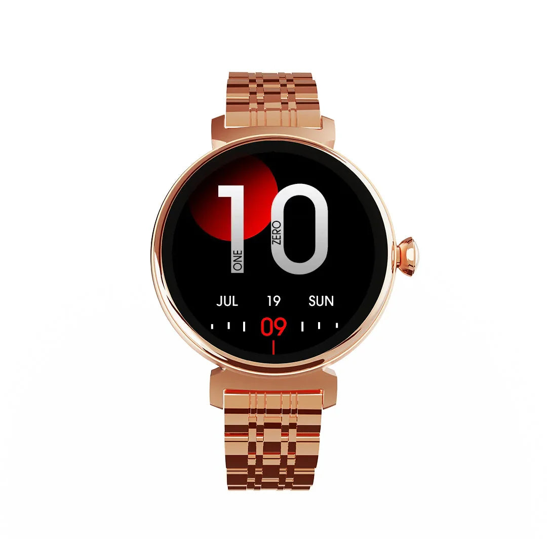 Reloj Inteligente Aura Dorado Vista Frontal - Krishna Iquique ZOFRI