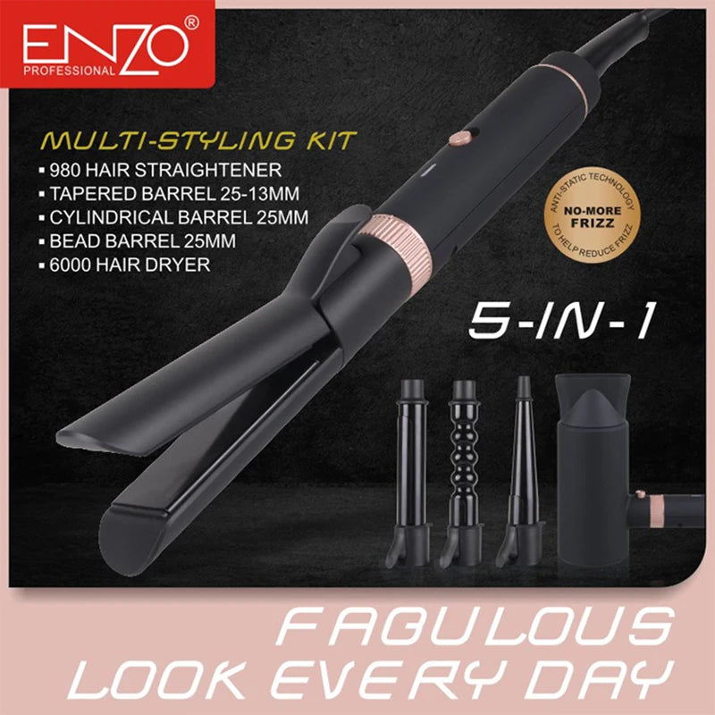 Secador de Pelo Profesional ENZO EN-6310 5 en 1 Multiestilizador