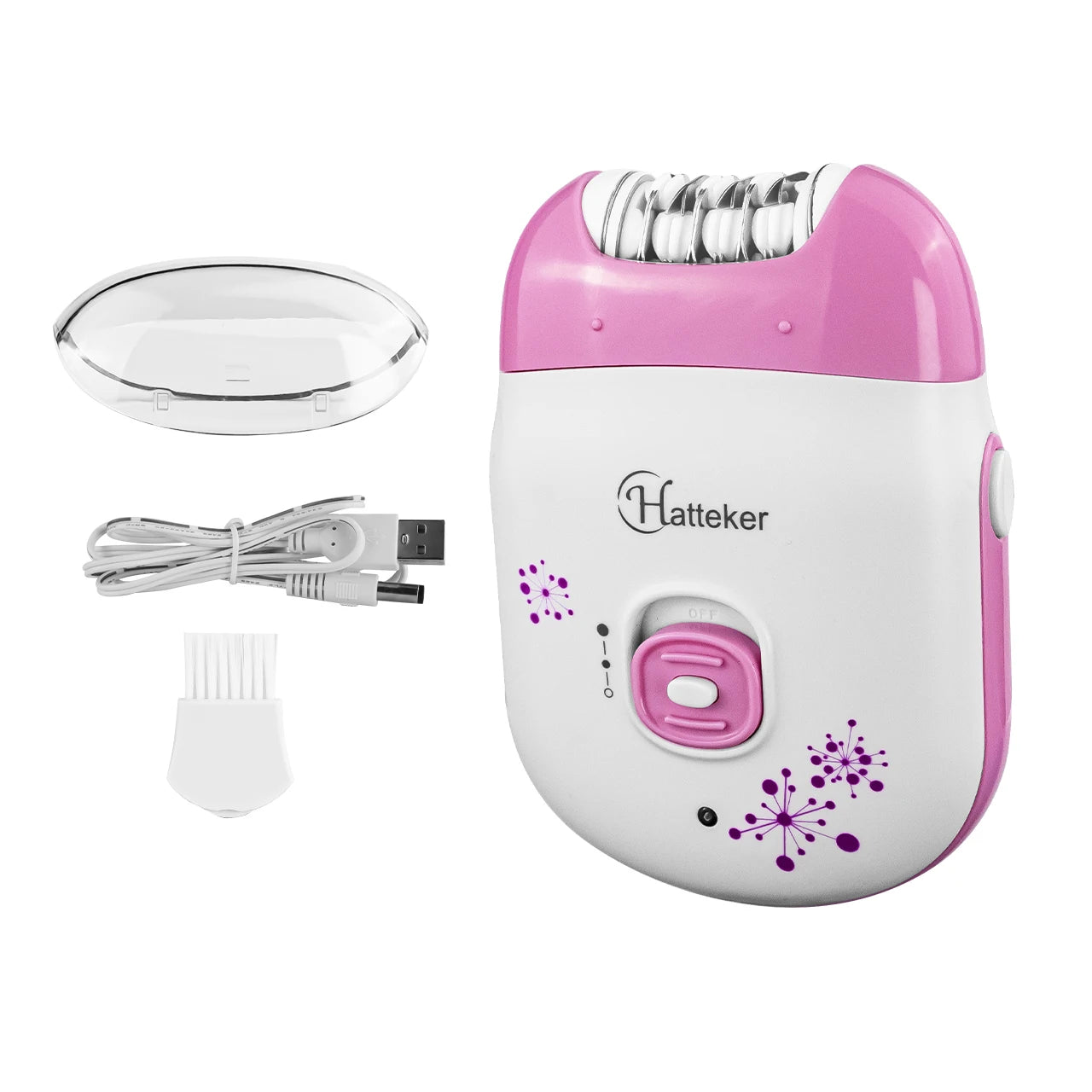 Epilador HATTEKER HT-521 inalámbrico, resistente al agua, USB