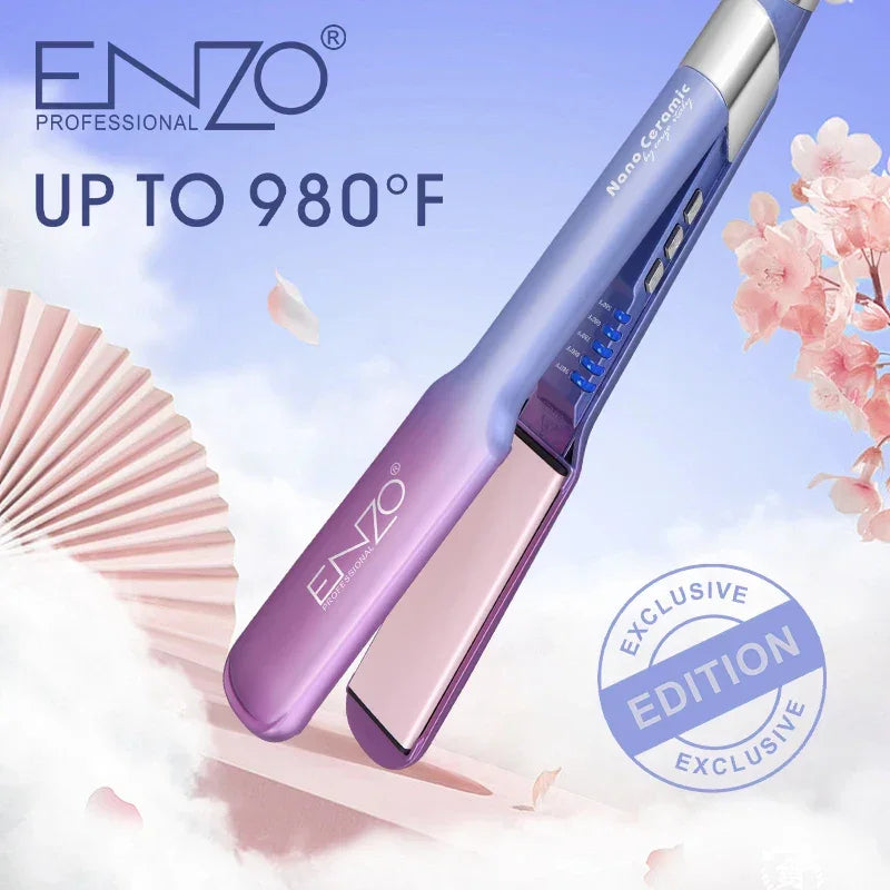 Plancha de Pelo ENZO Profesional con Pantalla LCD Grande y Recubrimiento Cerámico