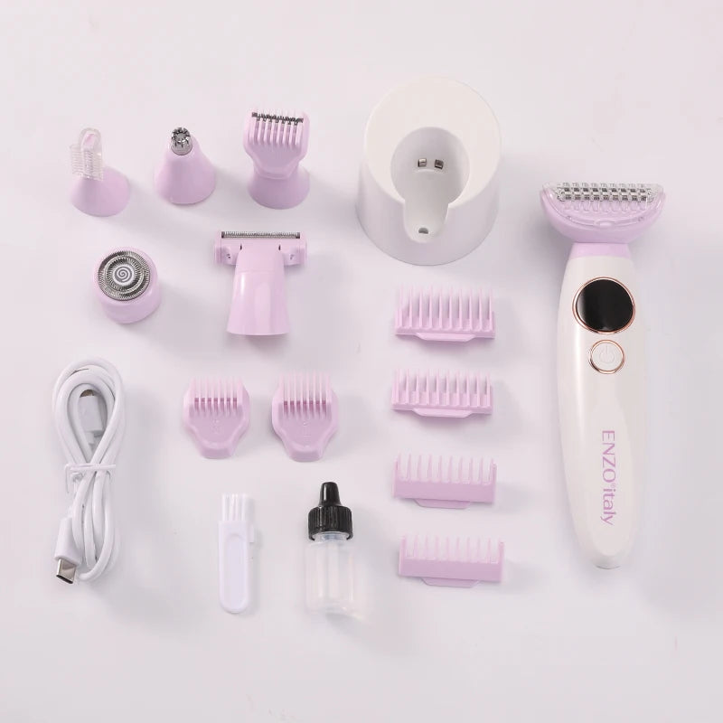 Epilador Eléctrico 6 en 1 ENZO para Cara y Bikini