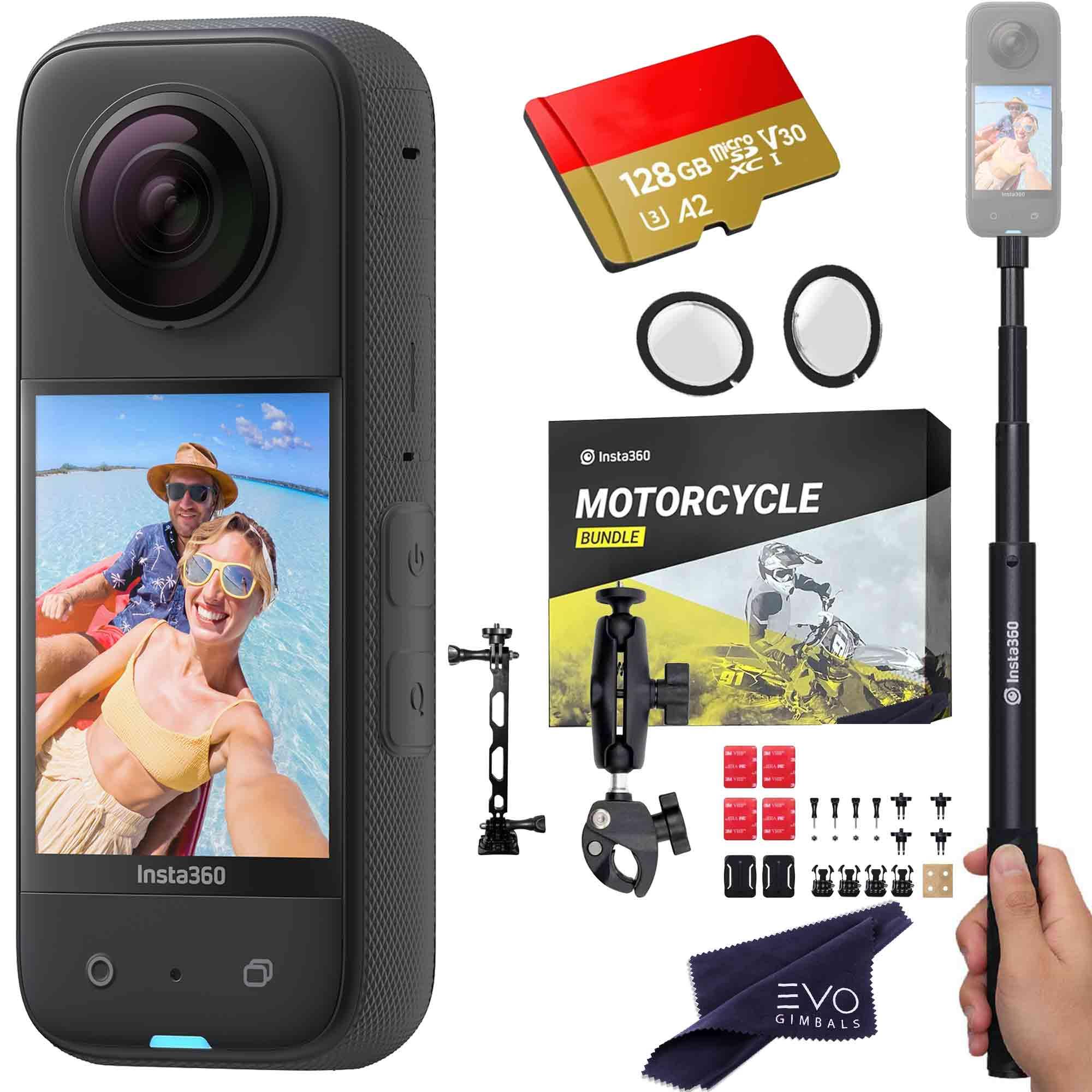 Insta360 X3 Camara 360 Kit Moto Bundle Invisible Stick - Krishna Iquique