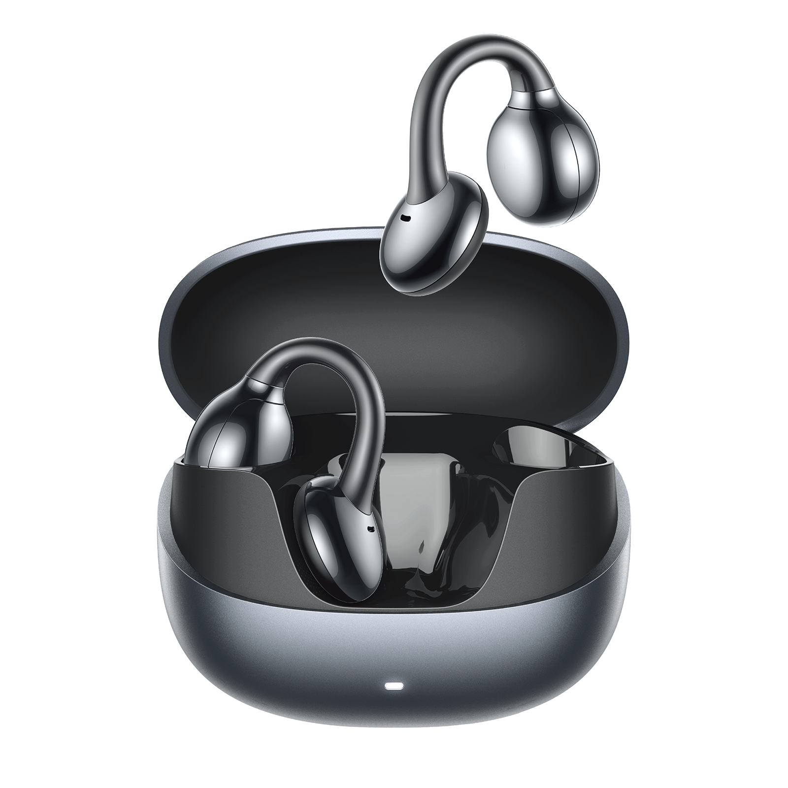 Joyroom JR-OE3 Audífonos Clip-on Open-Ear Bluetooth 5.4 Control Omni-Tap 25h IPX4 Vista Lateral - Mall ZOFRI Iquique