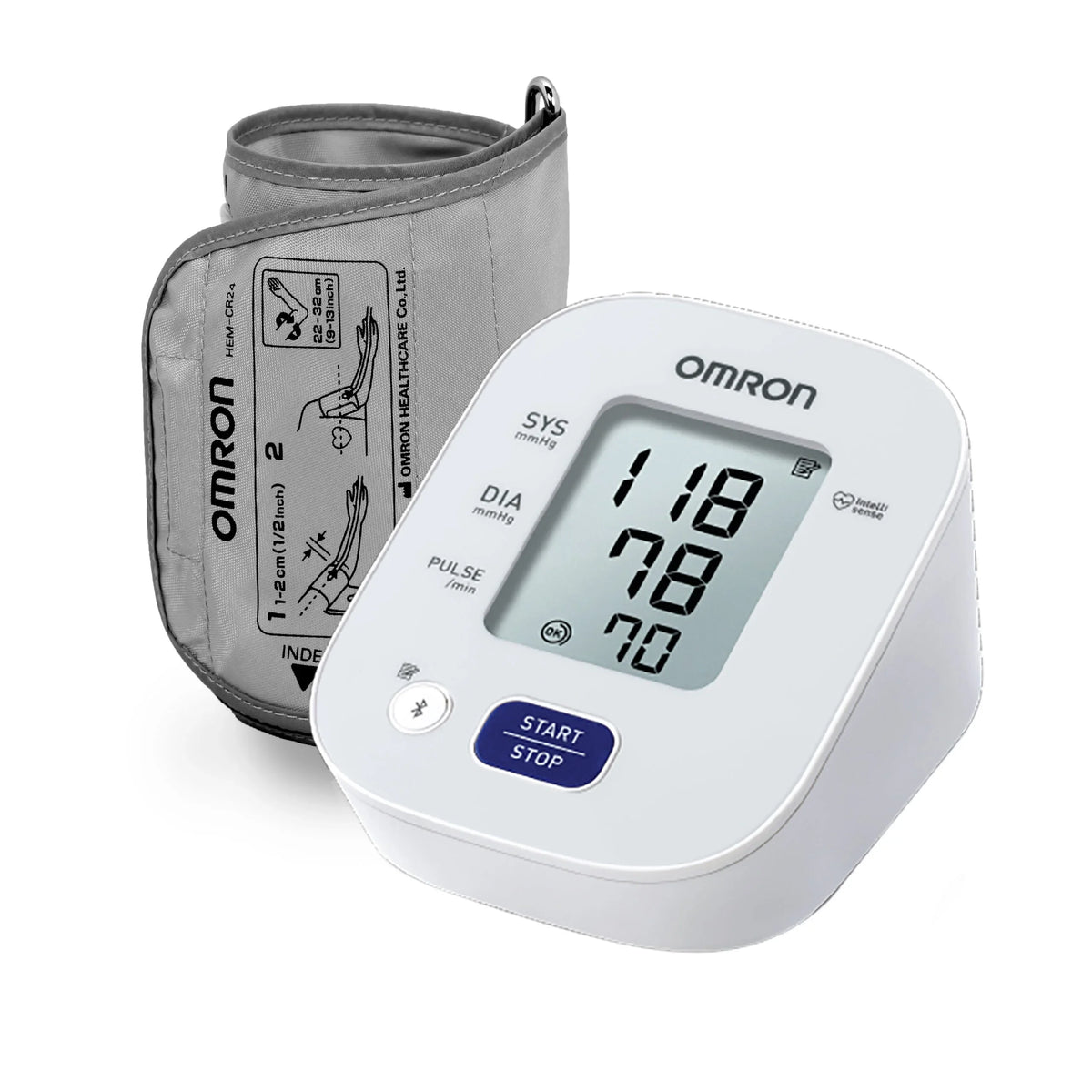 Omron HEM-7141T1 - Tensiómetro de Brazo Bluetooth con App OMRON Connect Vista Frontal - Krishna Iquique ZOFRI
