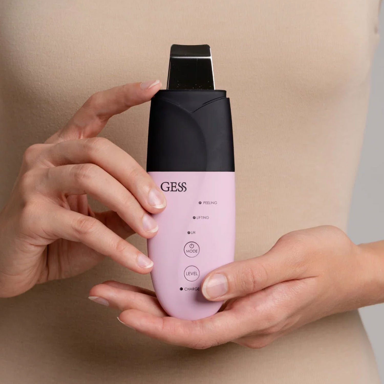 GESS Charme: Limpiador Facial Ultrasónico Profesional para Piel Radiante | Exfoliación y Lifting en Casa