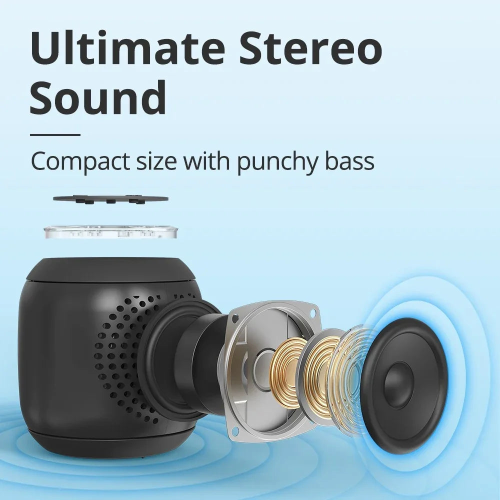 Altavoz Bluetooth portátil Tronsmart T7 Mini: Audio rico, graves equilibrados, compacto, resistente al agua IPX7