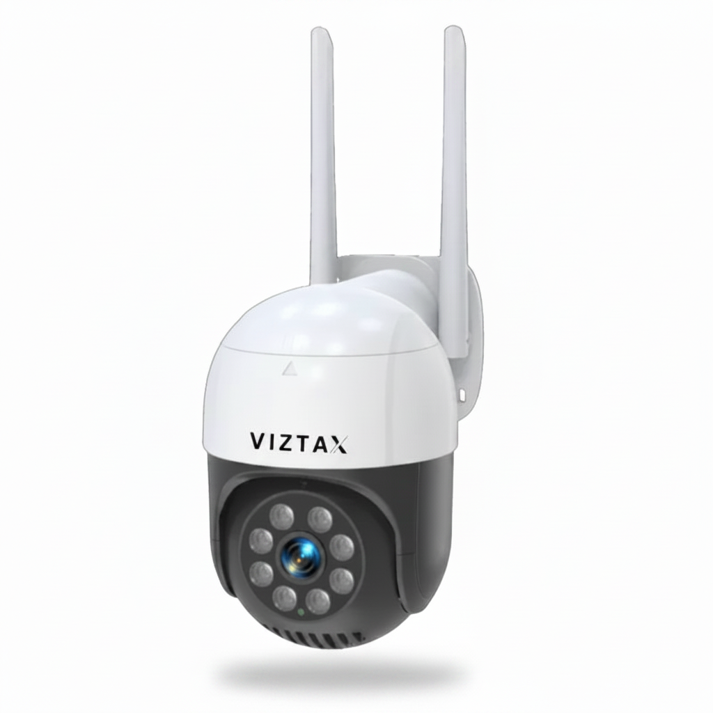 Viztax VZ-EXT · Cámara PTZ WiFi Exterior 8MP Vista Lateral - Mall ZOFRI Iquique