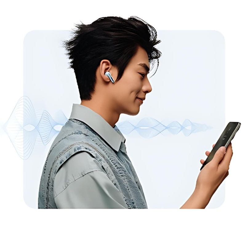 Xiaomi Redmi Buds 6 Active - Auriculares Inalámbricos Bluetooth Negro Vista Lateral - Mall ZOFRI Iquique