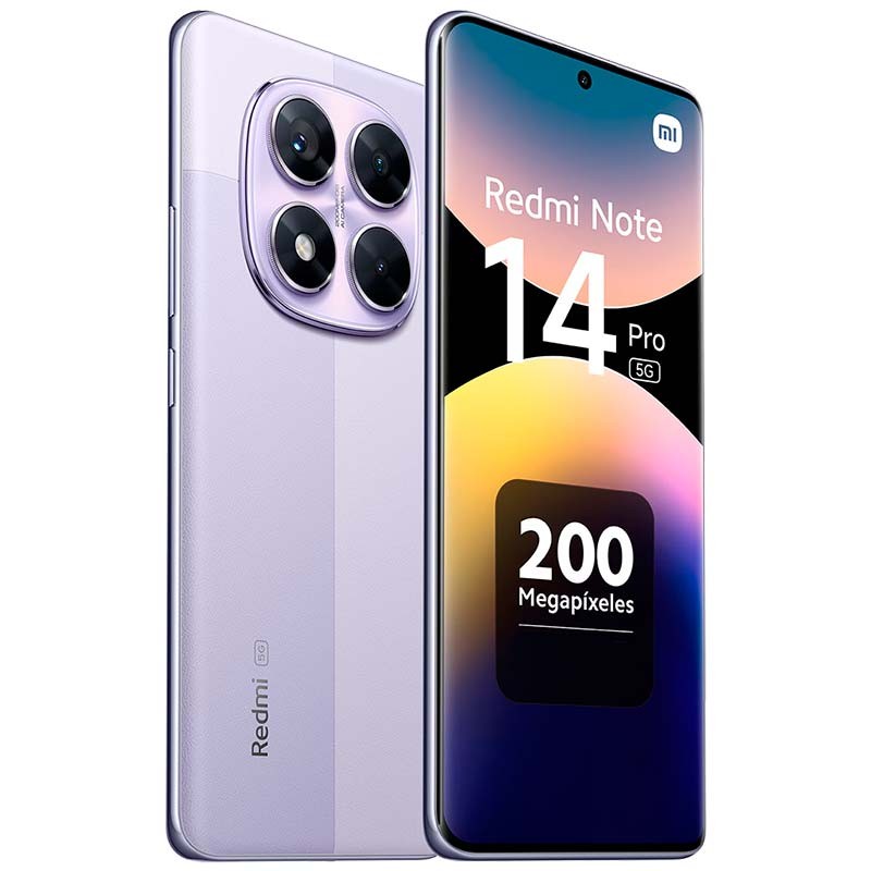 Xiaomi Redmi Note 14 Pro 5G | 8GB RAM + 256GB | Pantalla AMOLED 1.5K 120Hz | Cámara 50MP OIS